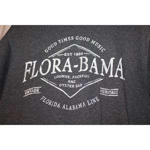 FLORA-BAMA LOUNGE,PACKAGE & OYSTER BAR GRAY T SHIRT SIZE M FLORIDA ALABAMA